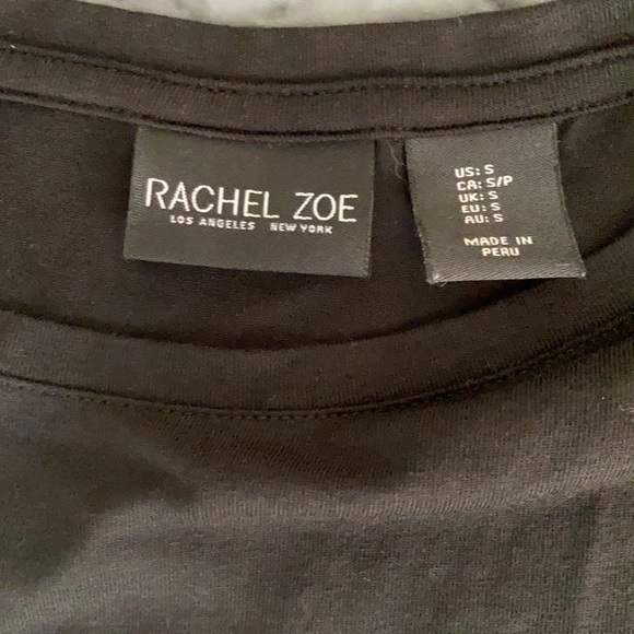 Rachel Zoe : Black Cropped Tee - Small - Picture 6 of 9